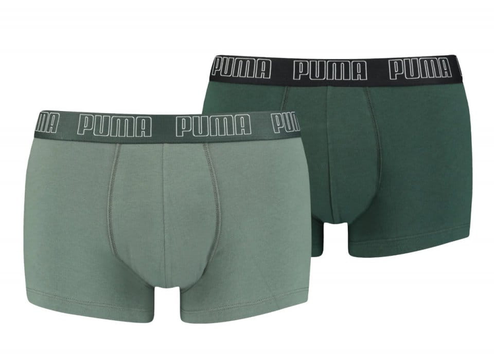 Pantaloncini da pugile Puma Basic Trunk Boxer 2er Pack Grün F029
