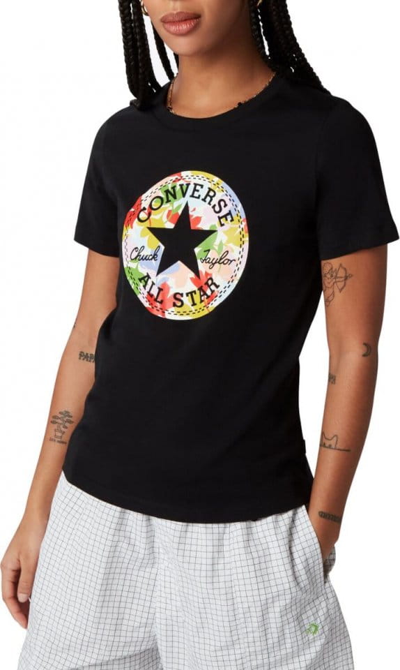 Magliette Converse Flower Chuck Patch Damen T-Shirt F001