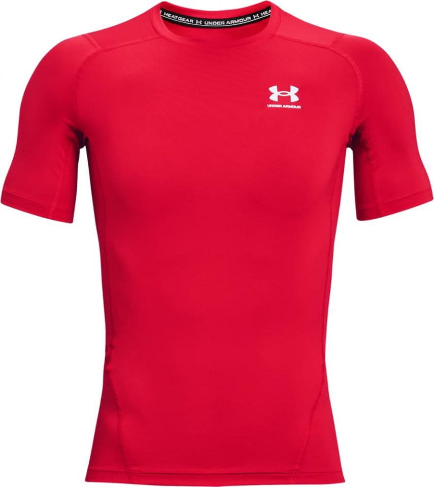 Magliette Under UA HG Armour Comp SS-RED