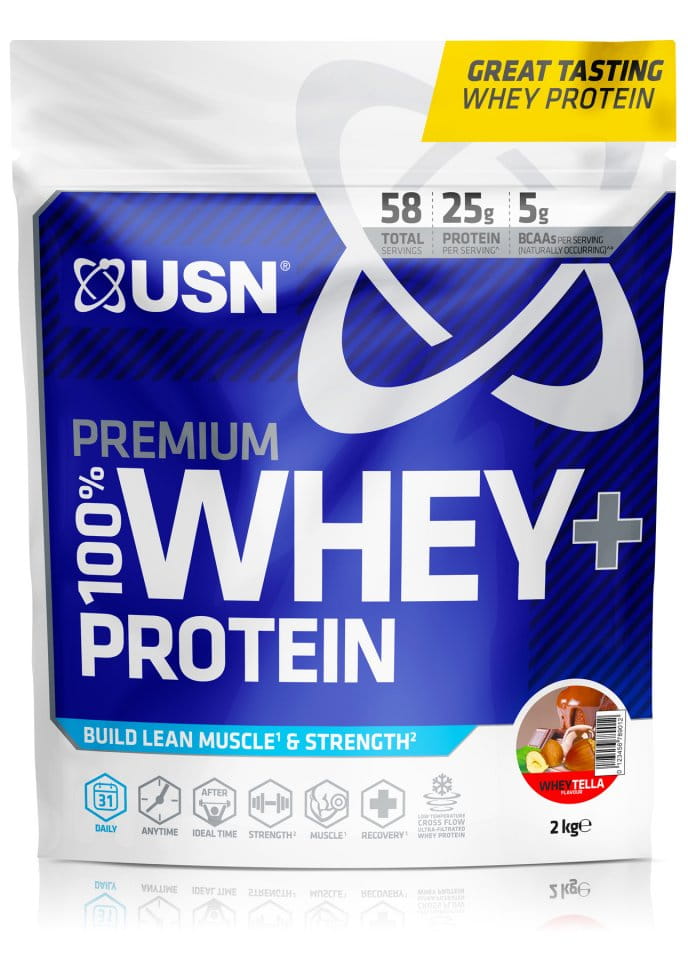Proteine ​​del siero di latte in polvere USN 100% Premium 2 kg di wheytella