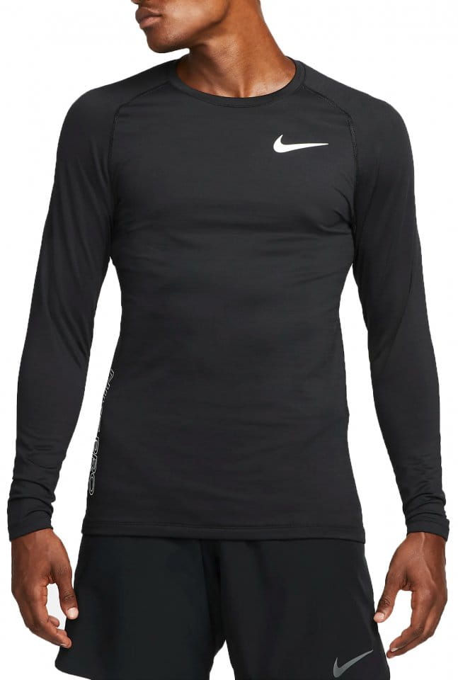 Magliette a maniche lunghe Nike Pro Warm Sweatshirt Schwarz F010