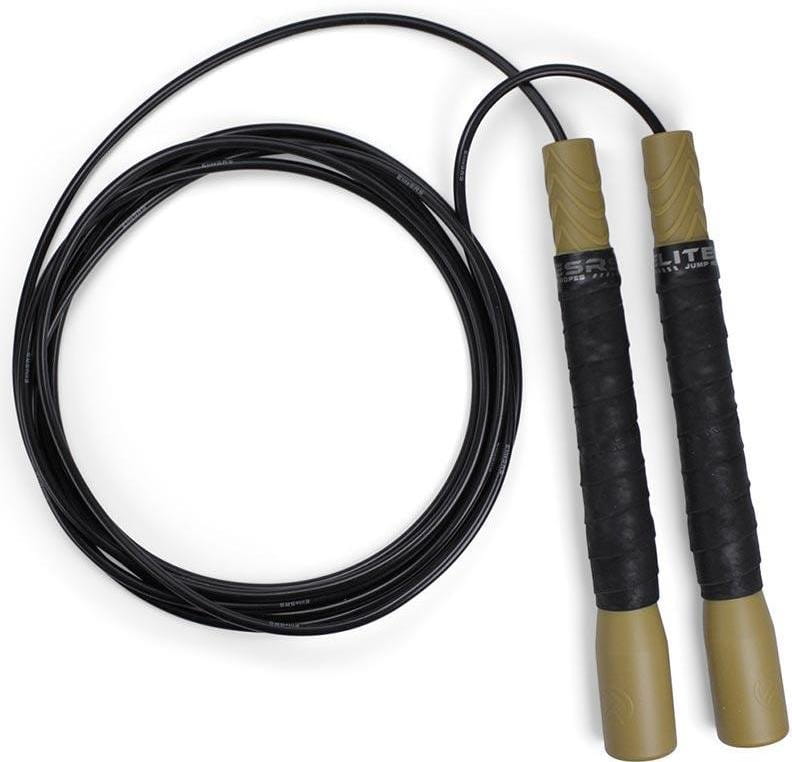 Corda per saltare ELITE SRS Pro Freestyle Jump Rope - Gold Handle / Black 4mm Cord