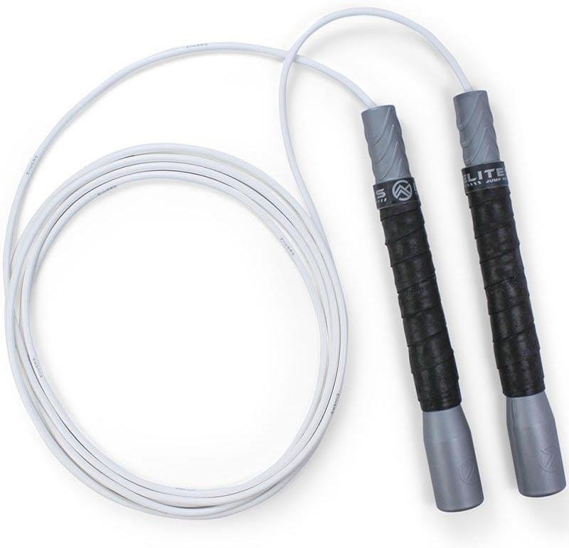 Corda per saltare ELITE SRS Pro Freestyle Jump Rope - Silver Handle/White Cable