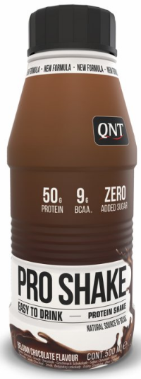Bevande proteiche e frullati QNT PRO SHAKE (50g protein & Low Sugar) 500 ml Belgian Chocolate