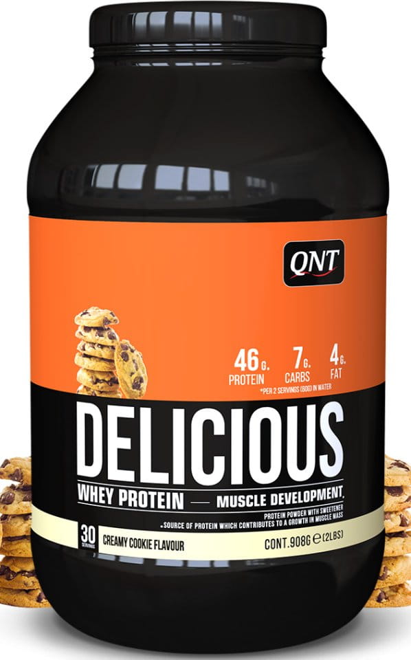Polveri proteiche QNT Delicious Whey Protein Creamy Cookie - 908g