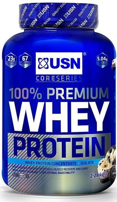 Polveri proteiche USN 100% Whey Protein Premium smetanová sušenka 2.28kg